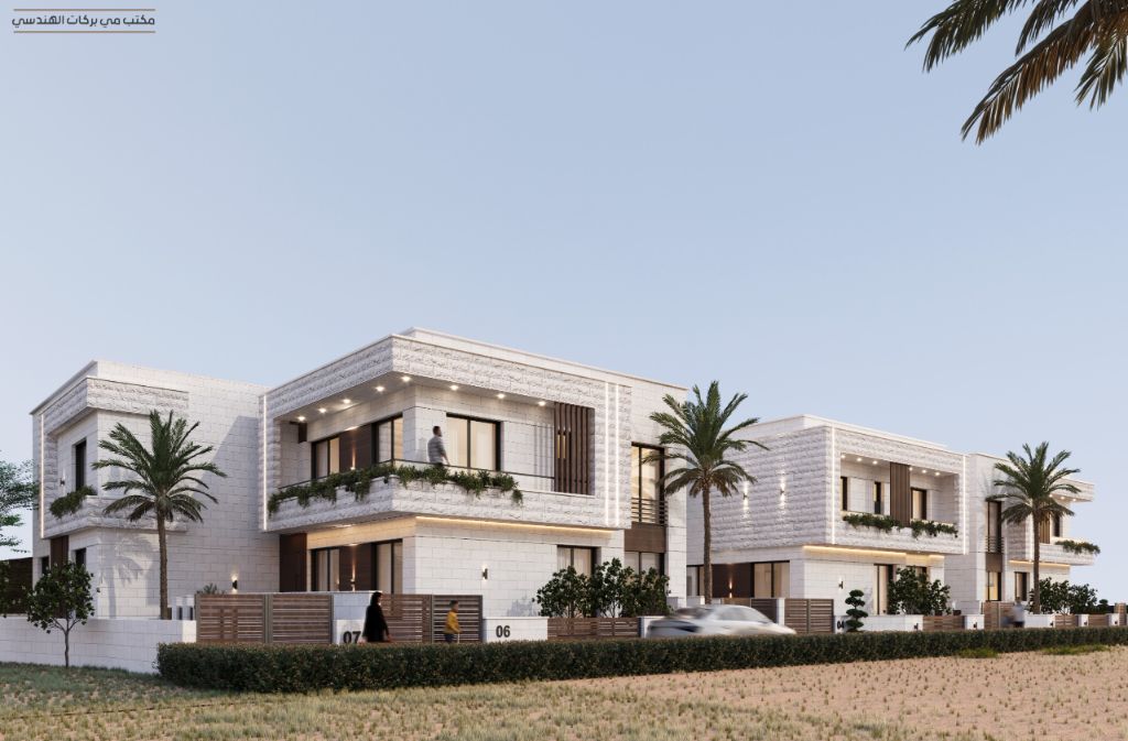 Contemporary townhouse development render